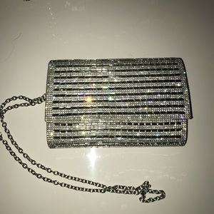 ALDO sequin clutch w/ chain
